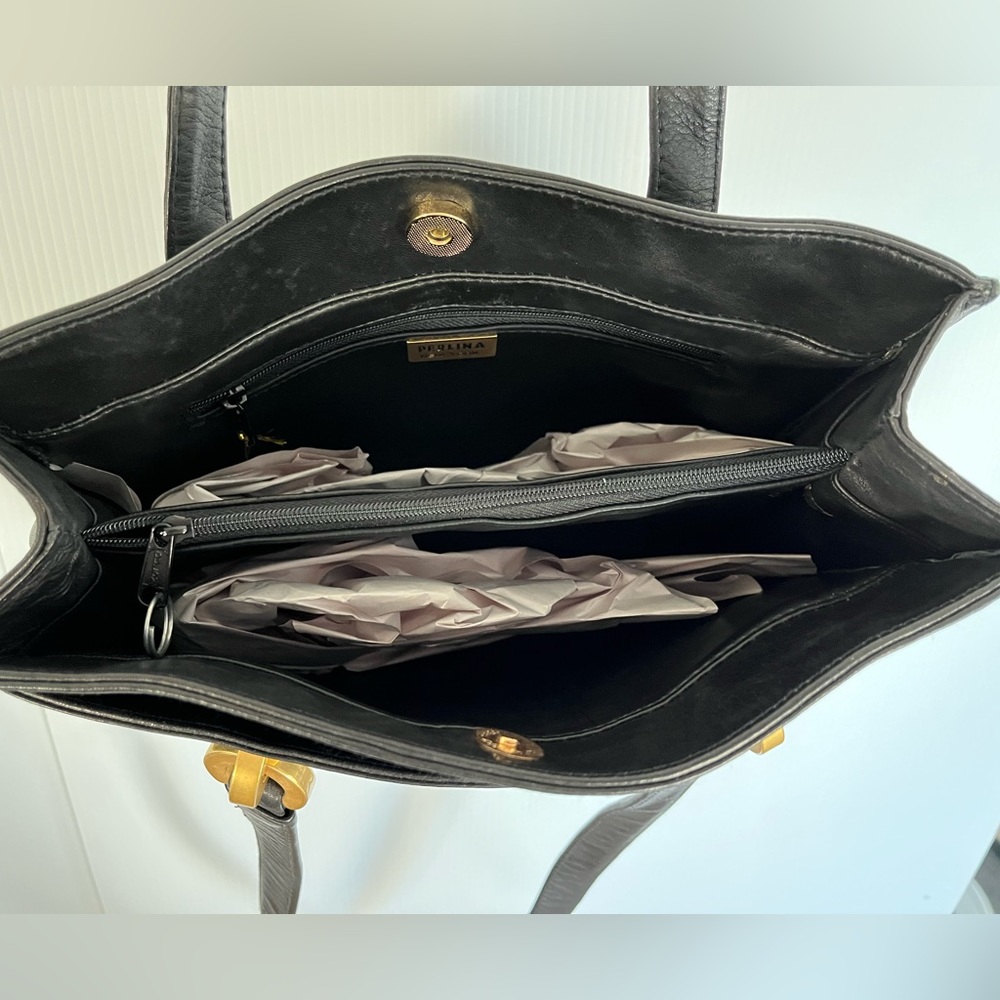 PERLINA black leather bag - Picture 12 of 14